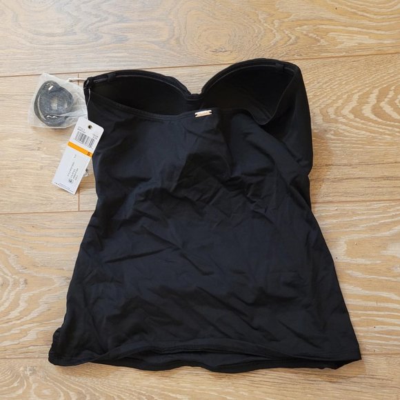 157. Anne Cole top with optional straps. Black. Size S. NWT - Picture 2 of 4